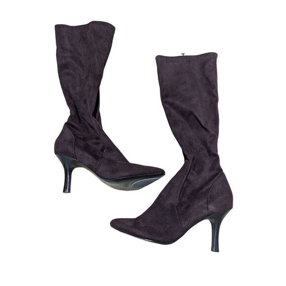 Isaac Mizrahi for Target Women's Brown Faux Suede Heeled Jeni Boots Size 9.5 - Picture 5 of 6